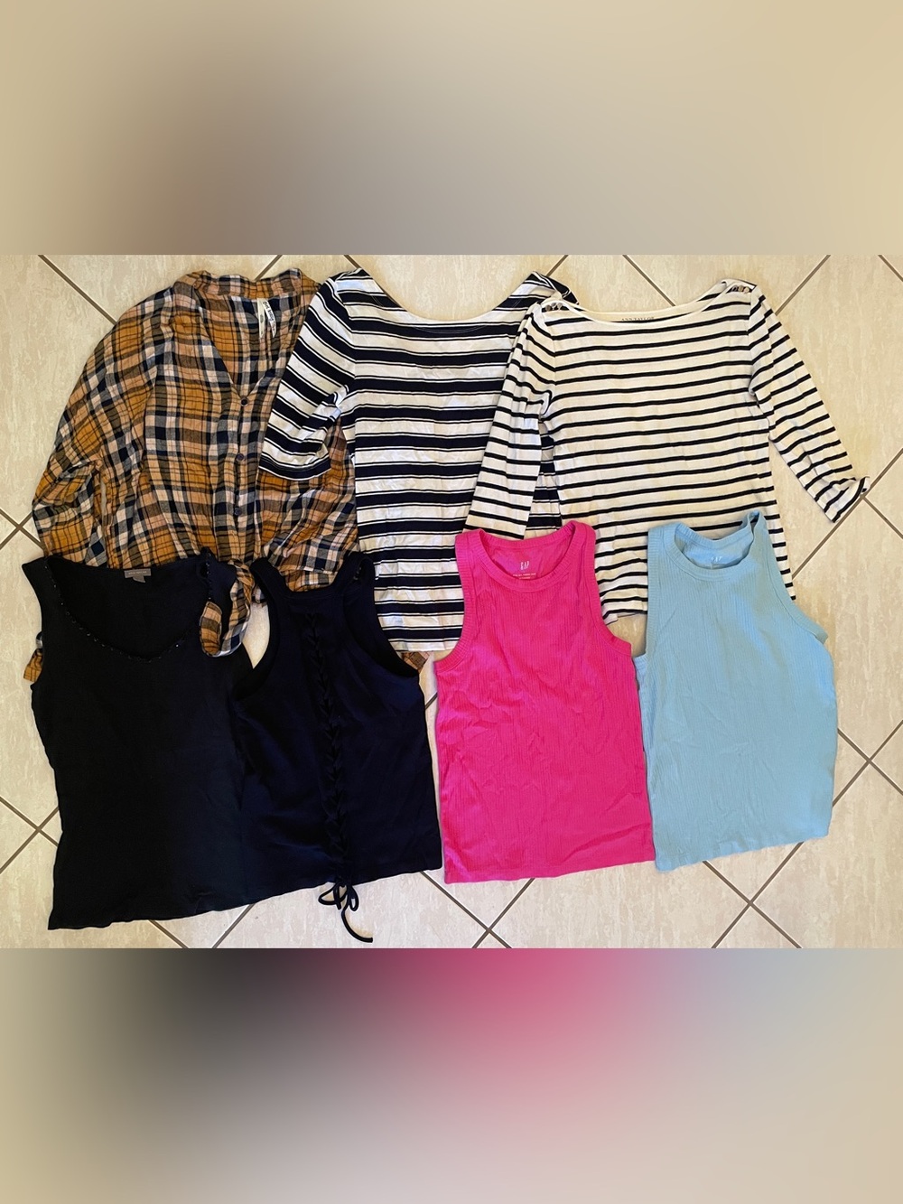 7 Pc Womens Top Lot Size S Ann Taylor GAP Banana Republic Casual